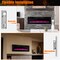 Ultra-Thin Electric Fireplace with Decorative Crystals and Smart APP Control